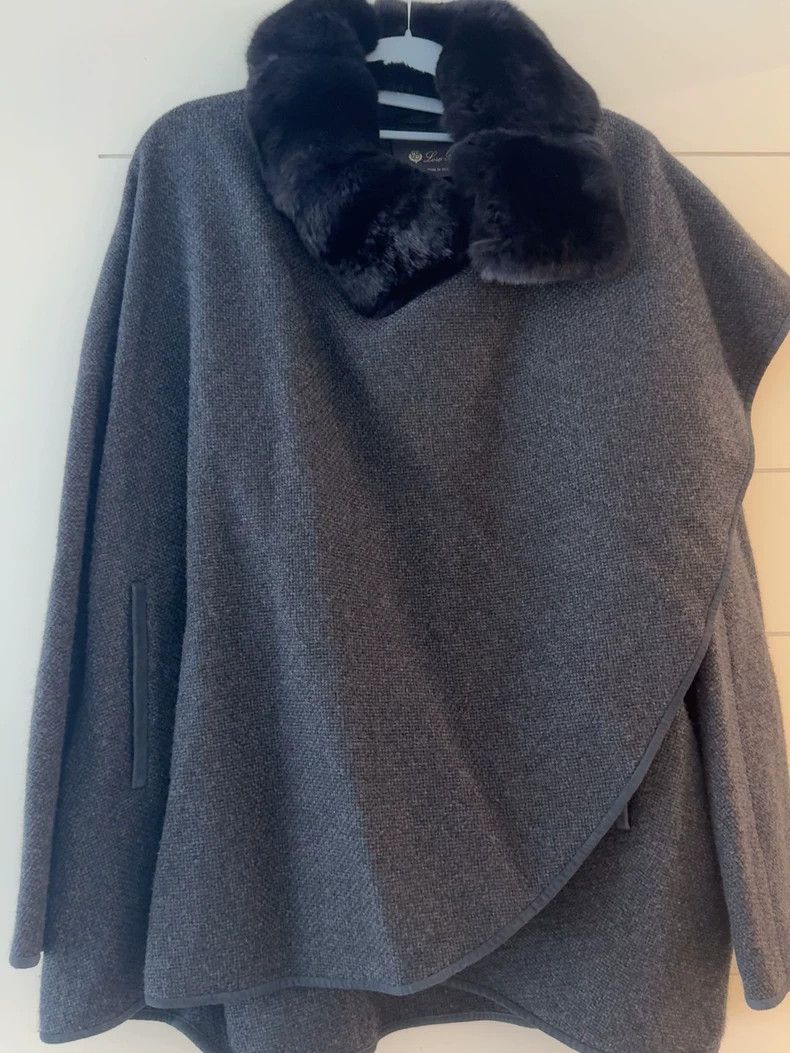 Loro Piana Loro Piana Cashmere Fur Trim Coat Cape Size US S / EU 44-46 / 1 - 3 Thumbnail