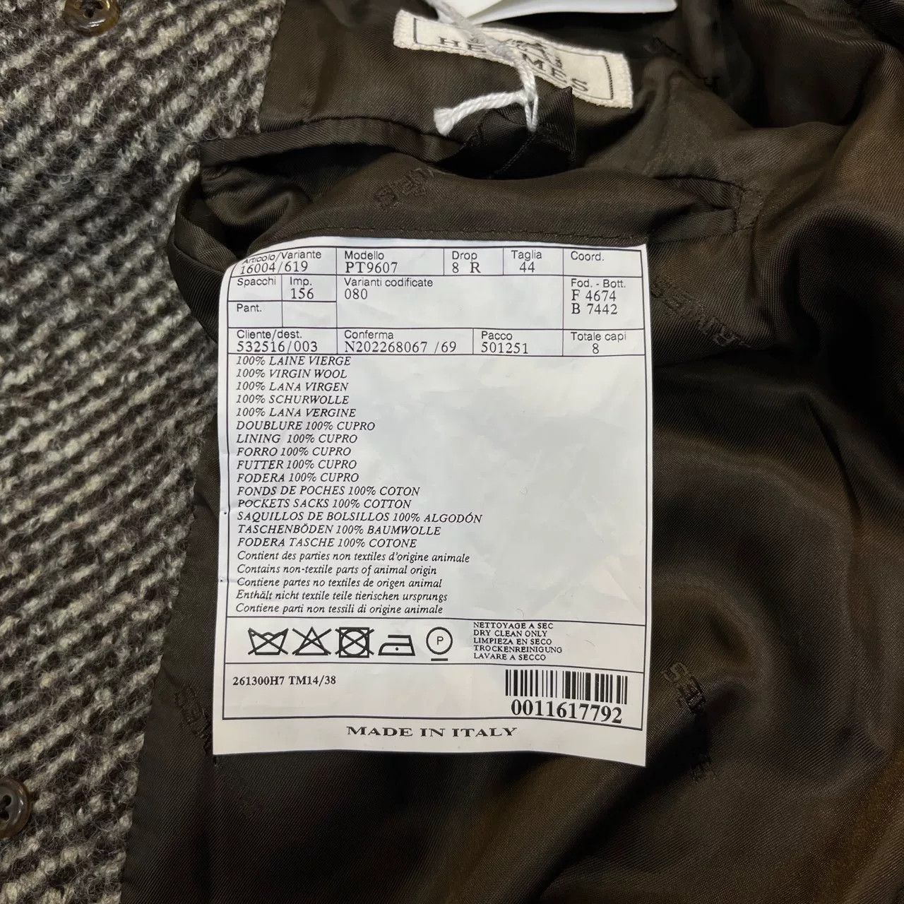 Hermes Hermes Wool Classic Stripe Coat Size US XL / EU 56 / 4 - 7 Thumbnail