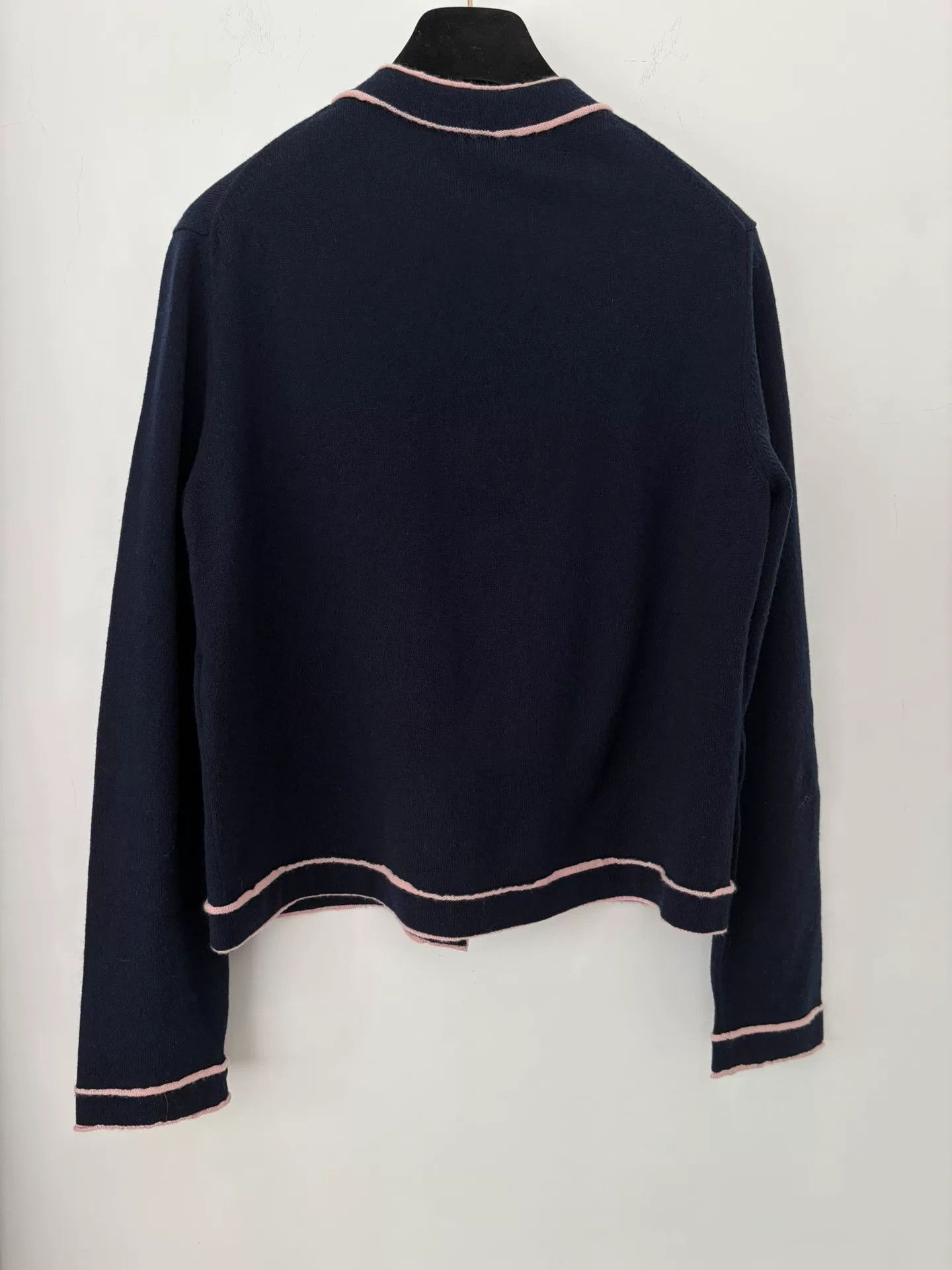 Chanel Chanel 21S Blue Pink Trim Cardigan Size US XL / EU 56 / 4 - 2 Thumbnail