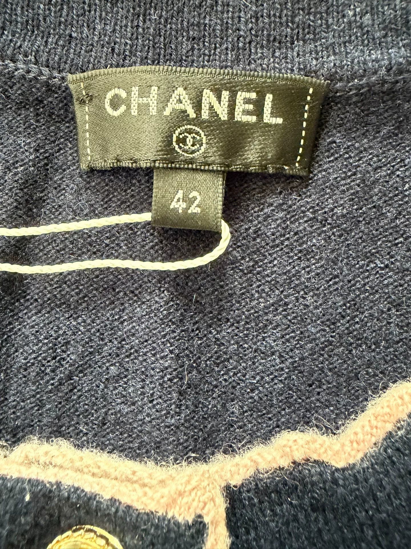 Chanel Chanel 21S Blue Pink Trim Cardigan Size US XL / EU 56 / 4 - 4 Thumbnail