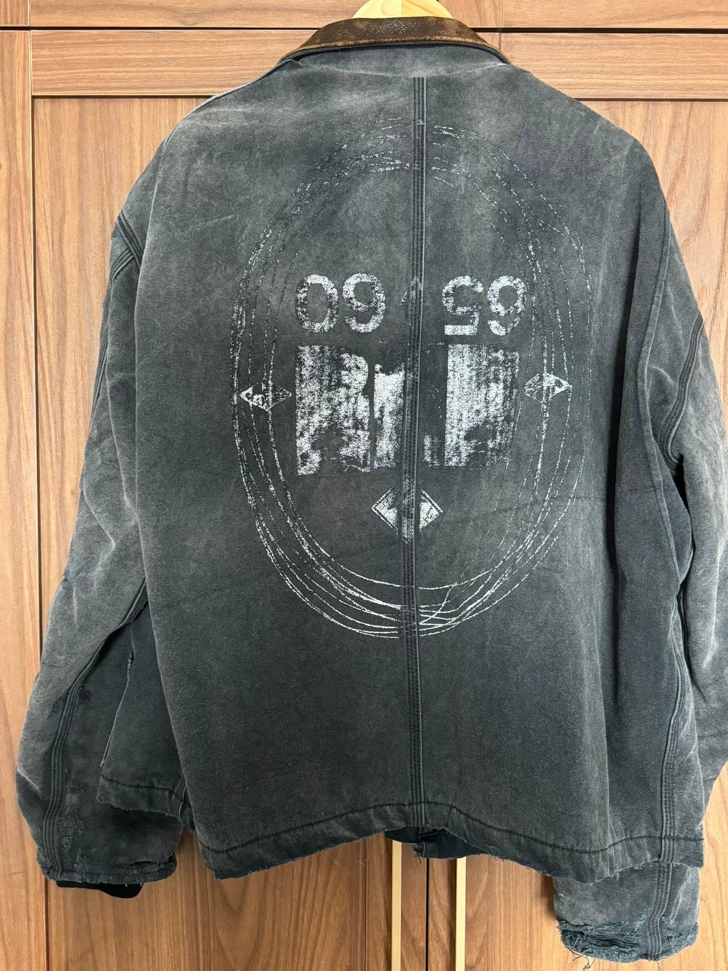 Enfants Riches Deprimes ERD Distressed Denim Jacket with Leather Collar Size US XL / EU 56 / 4 - 2 Thumbnail