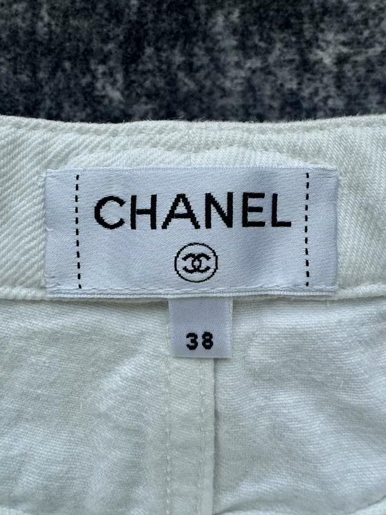 Chanel Chanel 25P White CC Waist Denim Jeans Size US 38 / EU 54 - 5 Thumbnail