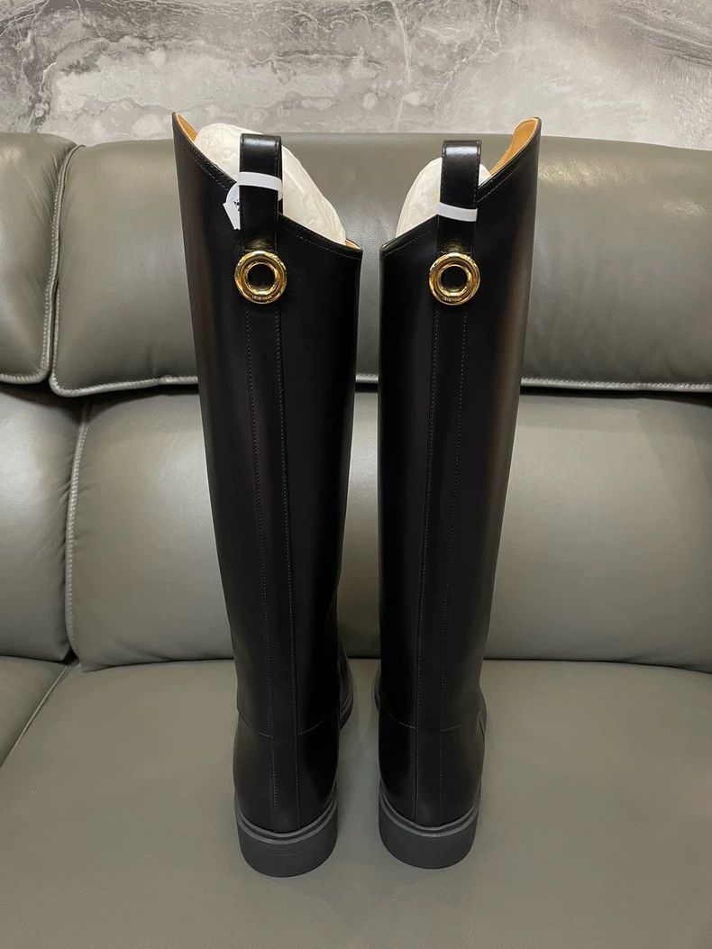 Loro Piana Loro Piana Black Leather Knee-High Boots Size US 8 / IT 38 - 5 Thumbnail
