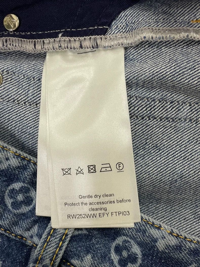Louis Vuitton Louis Vuitton Blue Monogram High-Waist Denim Shorts Size US 36 / EU 52 - 5 Thumbnail