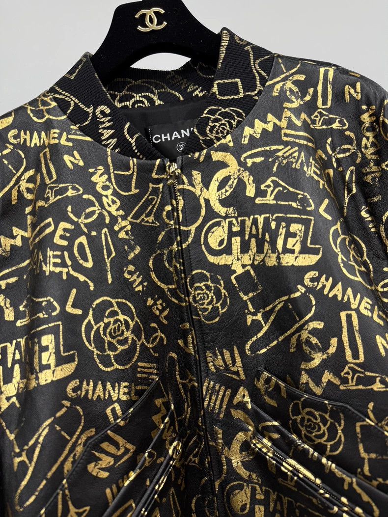 Chanel Chanel Egypt Graffiti Leather Jacket Size US M / EU 48-50 / 2 - 2 Thumbnail
