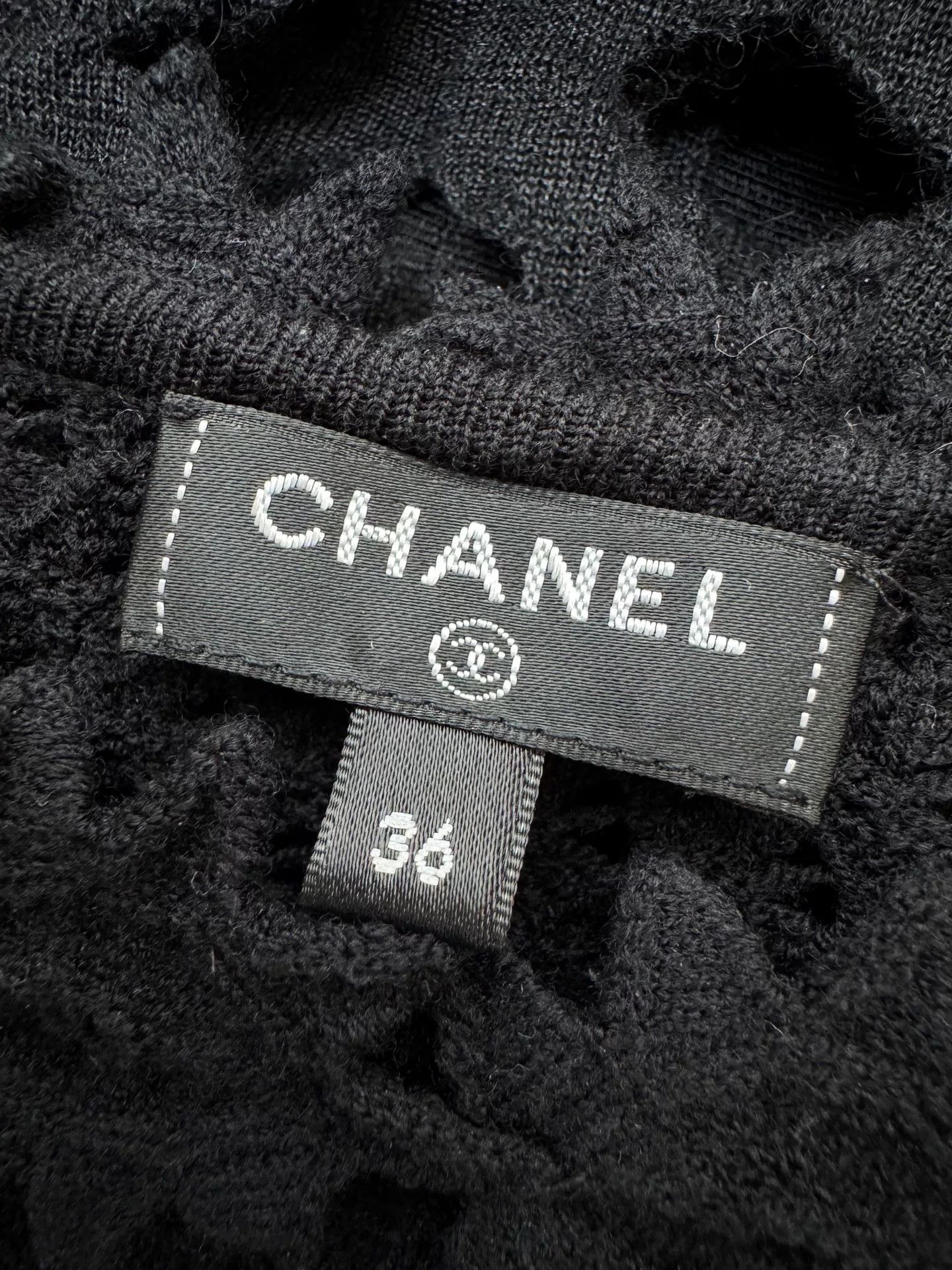 Chanel Chanel 17A Black Knit Dress Size US M / EU 48-50 / 2 - 3 Thumbnail