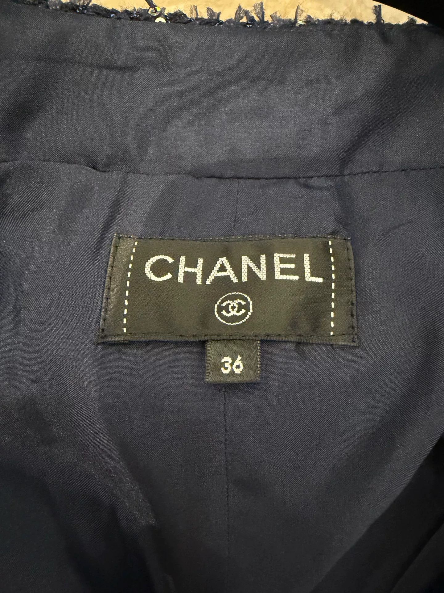 Chanel Chanel Blue Sequin Skirt with Belt Size 26" / US 2 / IT 38 - 3 Thumbnail