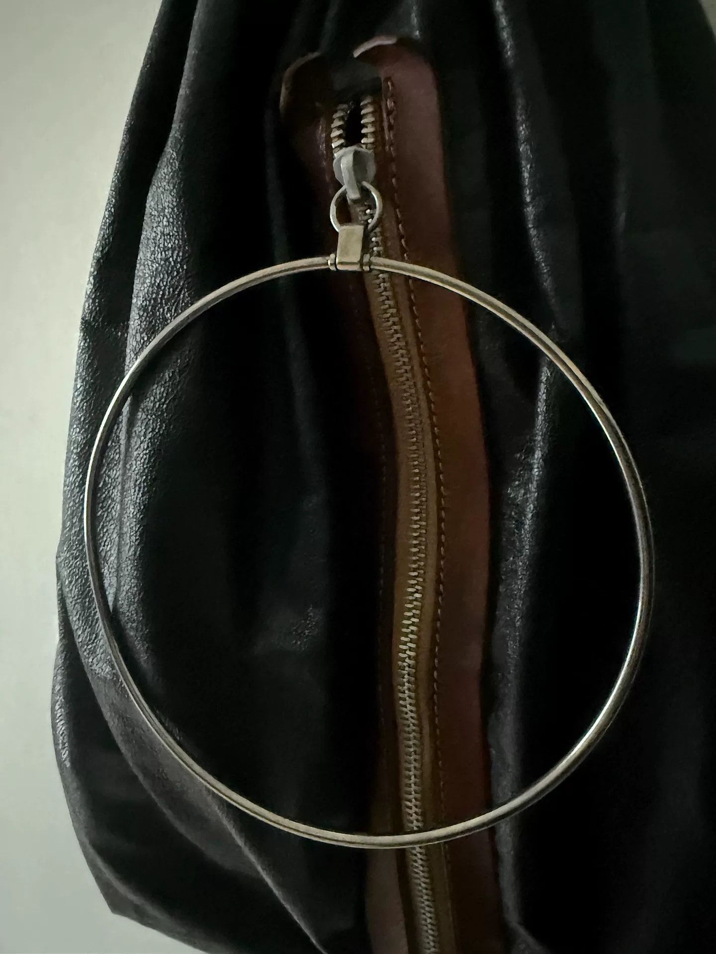 MM6 oversized black leather drawstring bag Size ONE SIZE - 2 Thumbnail