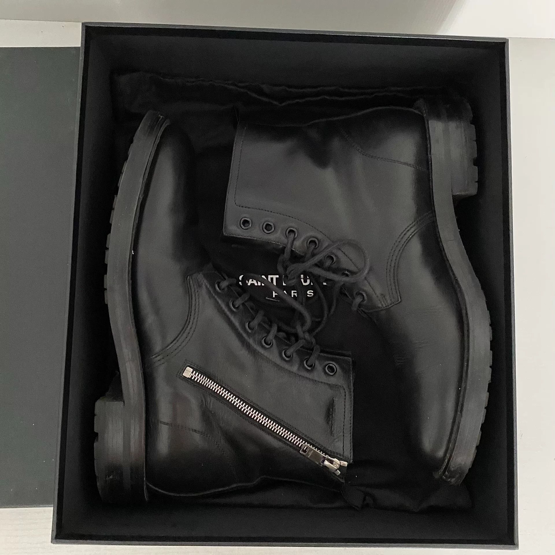 Saint Laurent Paris saint laurent black military zip boots Size US 10 / EU 43 - 4 Thumbnail