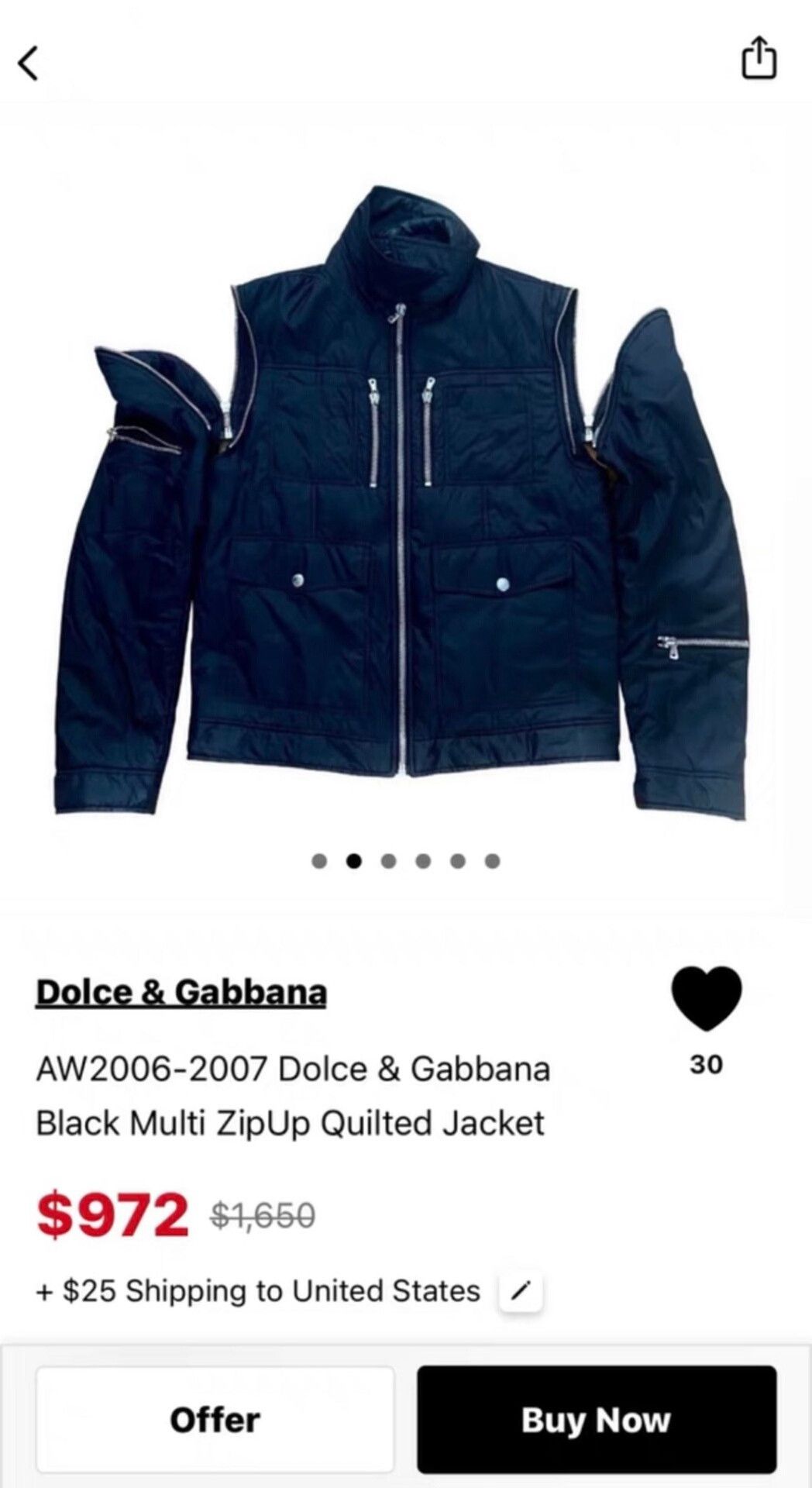 Dolce & Gabbana dolce gabbana detachable zip jacket size 44 Size US L / EU 52-54 / 3 - 5 Thumbnail