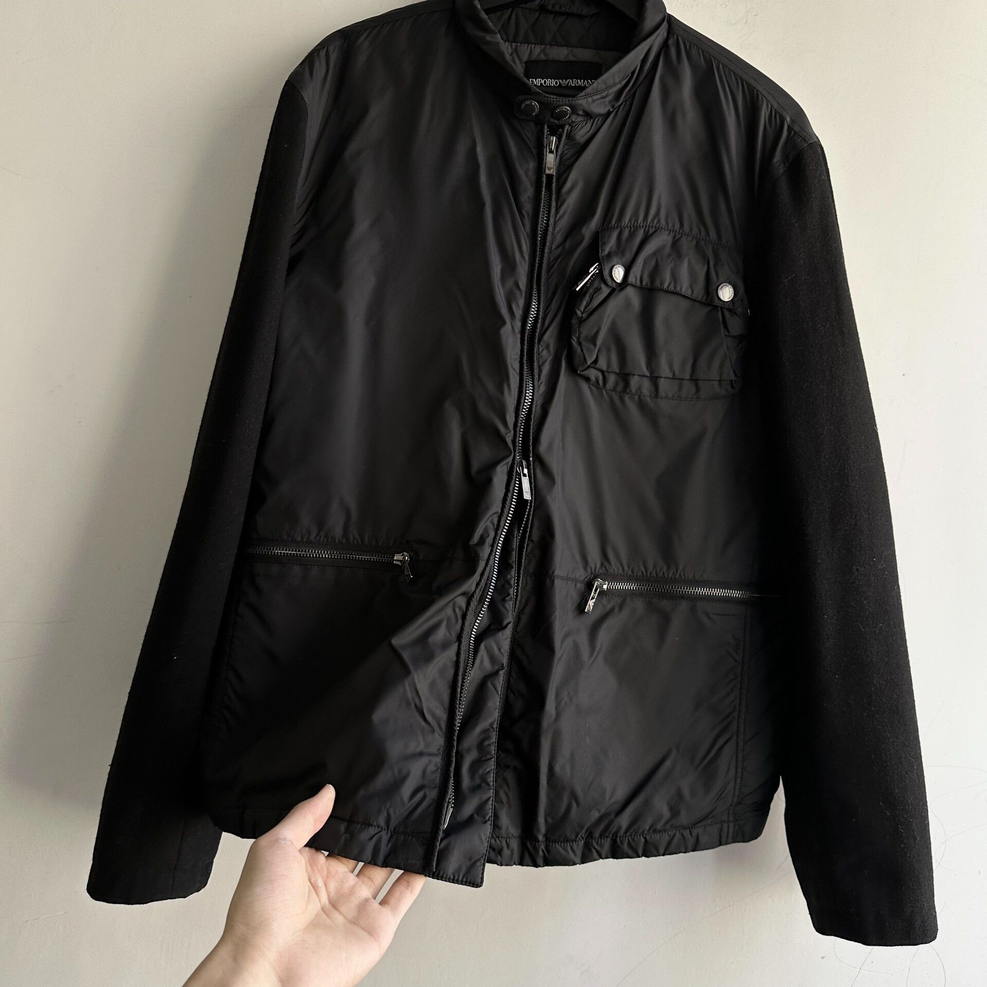 Armani armani wool and cotton blend pocket jacket Size US L / EU 52-54 / 3 - 3 Thumbnail