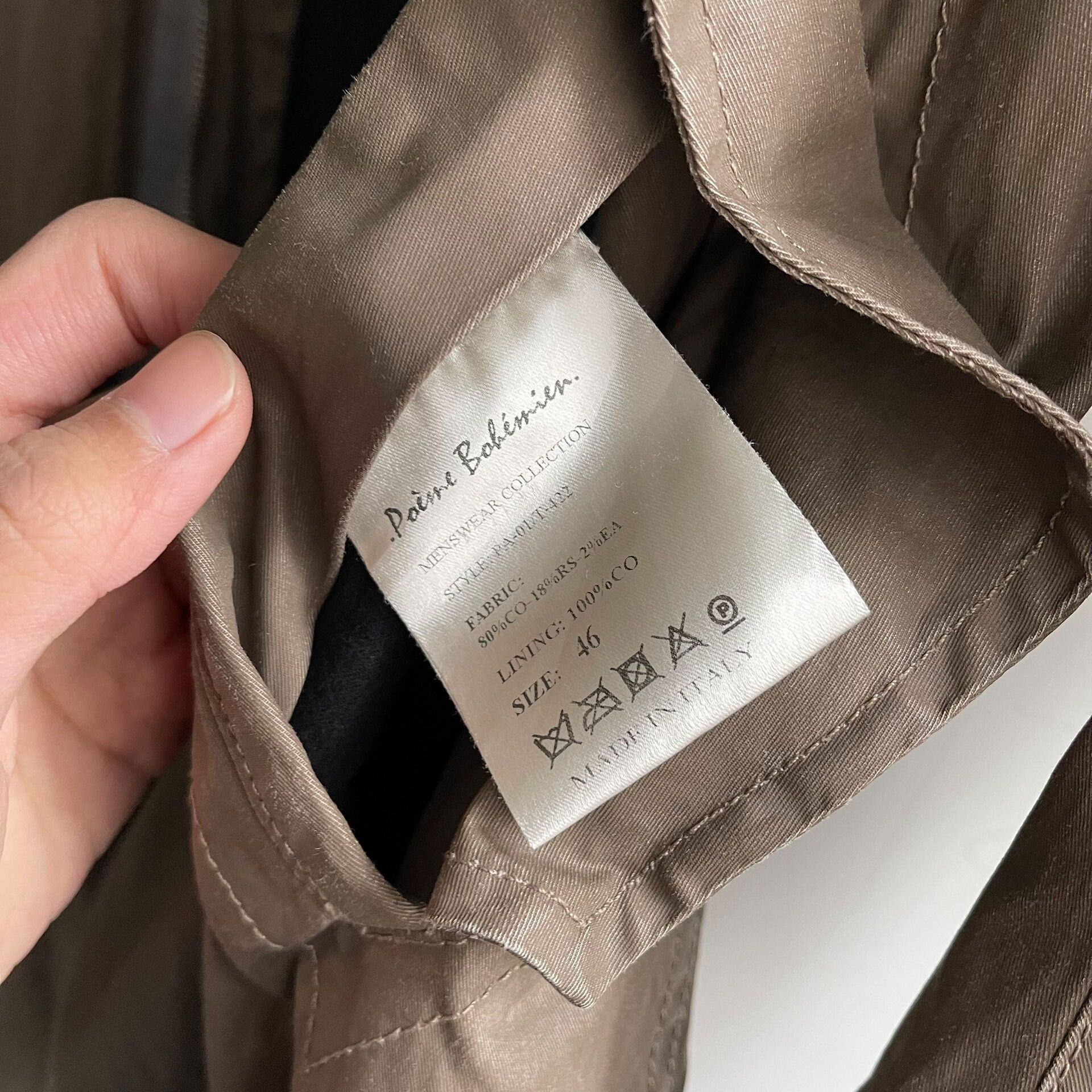 Poeme Bohemien poeme bohemien waxed coat size 46 Size US L / EU 52-54 / 3 - 6 Thumbnail