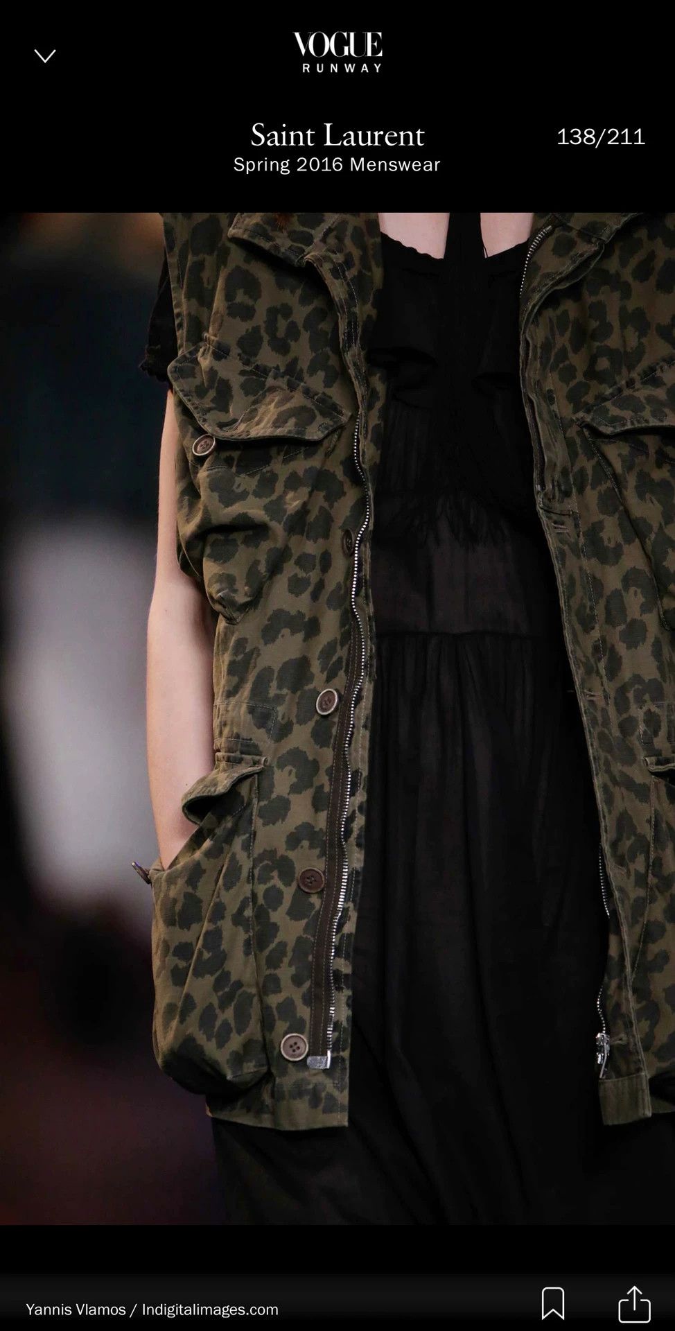 Saint Laurent Paris saint laurent leopard print utility vest Size US M / EU 48-50 / 2 - 5 Thumbnail