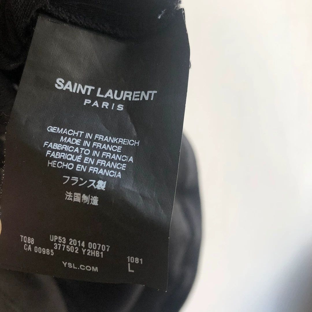 Saint Laurent Paris saint laurent black short sleeve top Size L / US 10 / IT 46 - 3 Thumbnail
