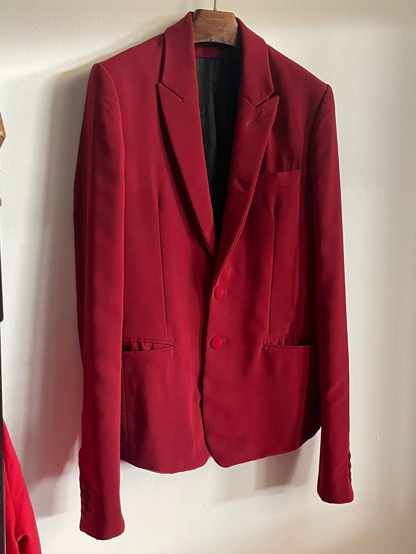 Ann Demeulemeester ann demeulemeester red suit jacket Size US XXS / EU 40 - 4 Thumbnail