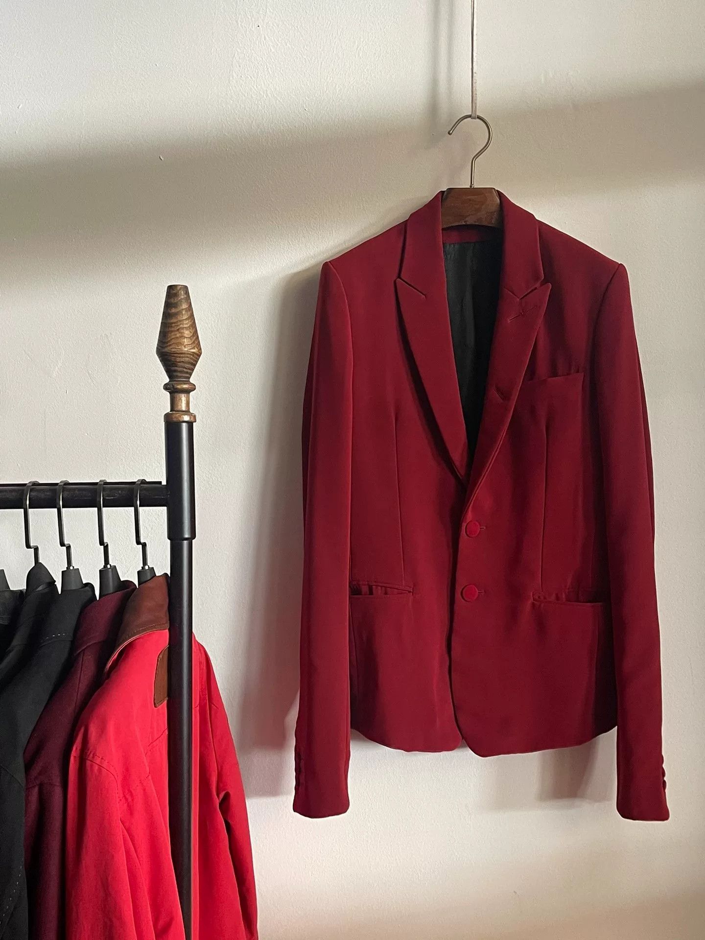 Ann Demeulemeester ann demeulemeester red suit jacket Size US XXS / EU 40 - 2 Thumbnail