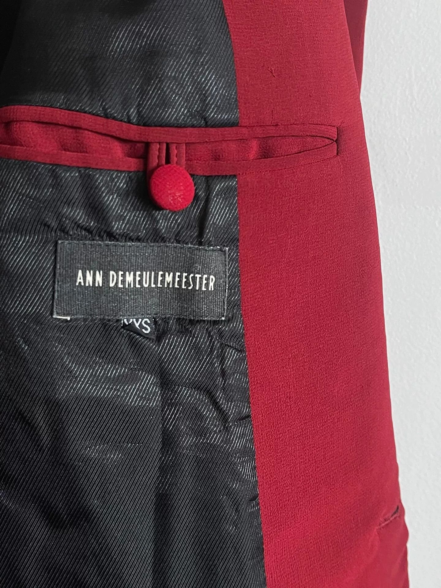 Ann Demeulemeester ann demeulemeester red suit jacket Size US XXS / EU 40 - 7 Thumbnail