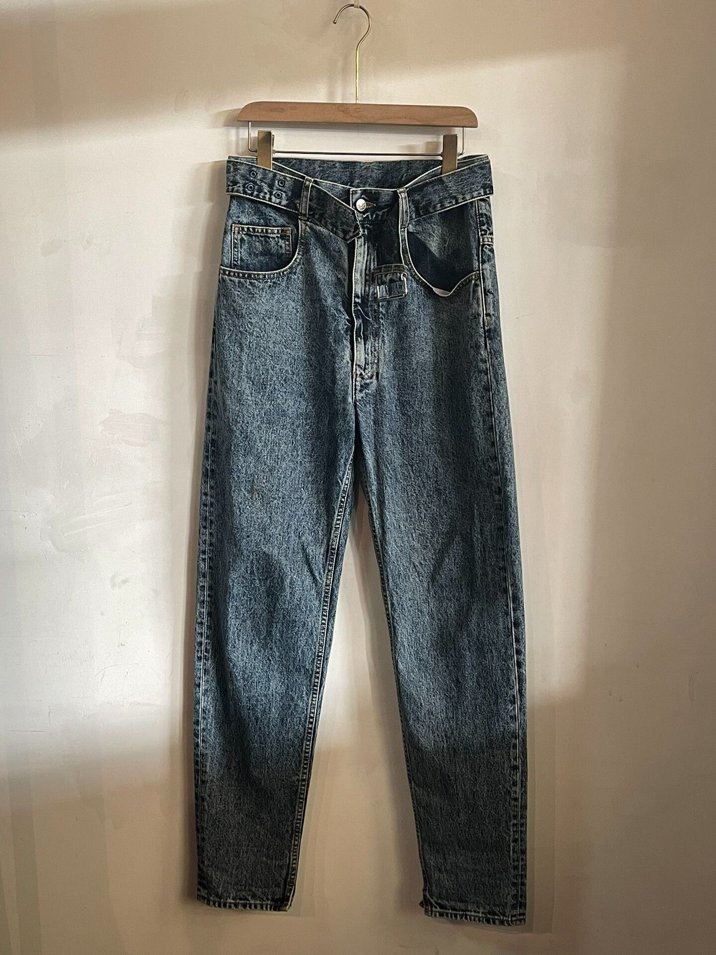 Maison Margiela Maison Margiela Indigo Waistbelt Denim Pants Size US 31 - 2 Thumbnail