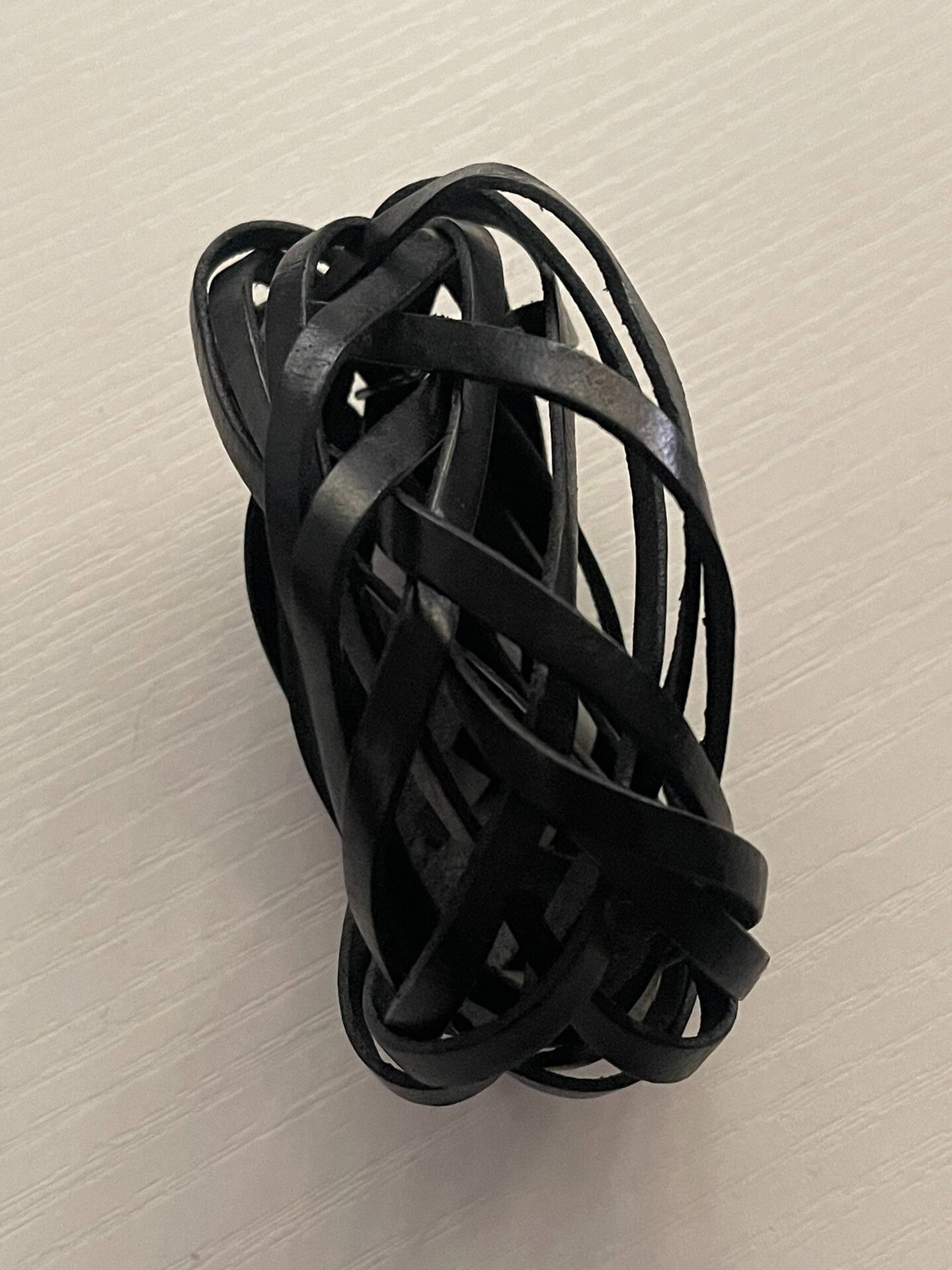 Maison Margiela Maison Martin Margiela Leather Bracelet with Silver Tag Size ONE SIZE - 8 Thumbnail