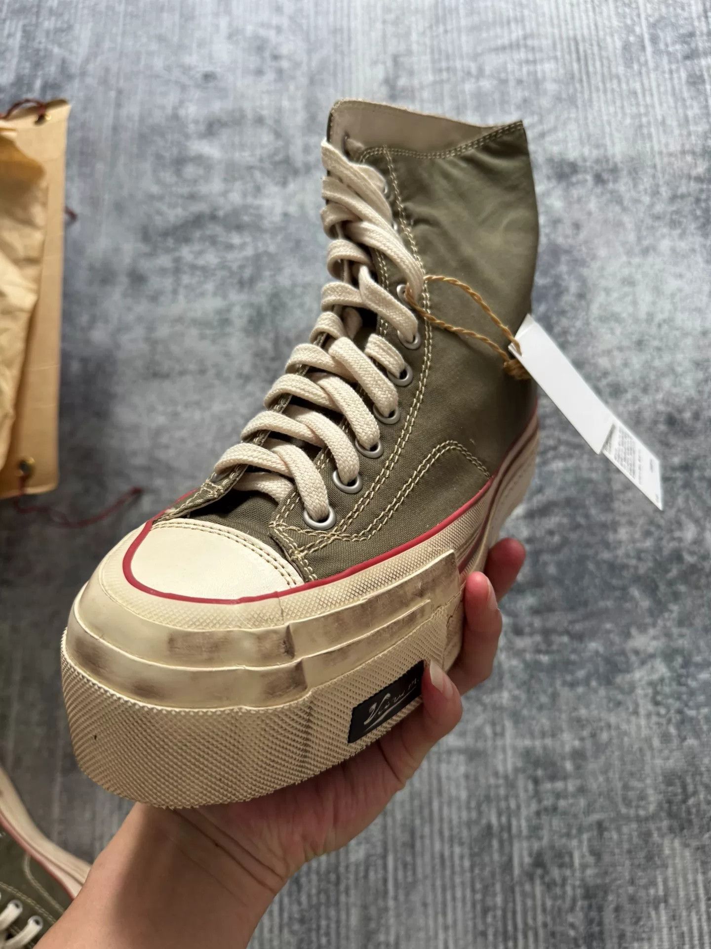 Visvim visvim high-top canvas shoes in green Size US 9.5 / EU 42-43 - 4 Thumbnail
