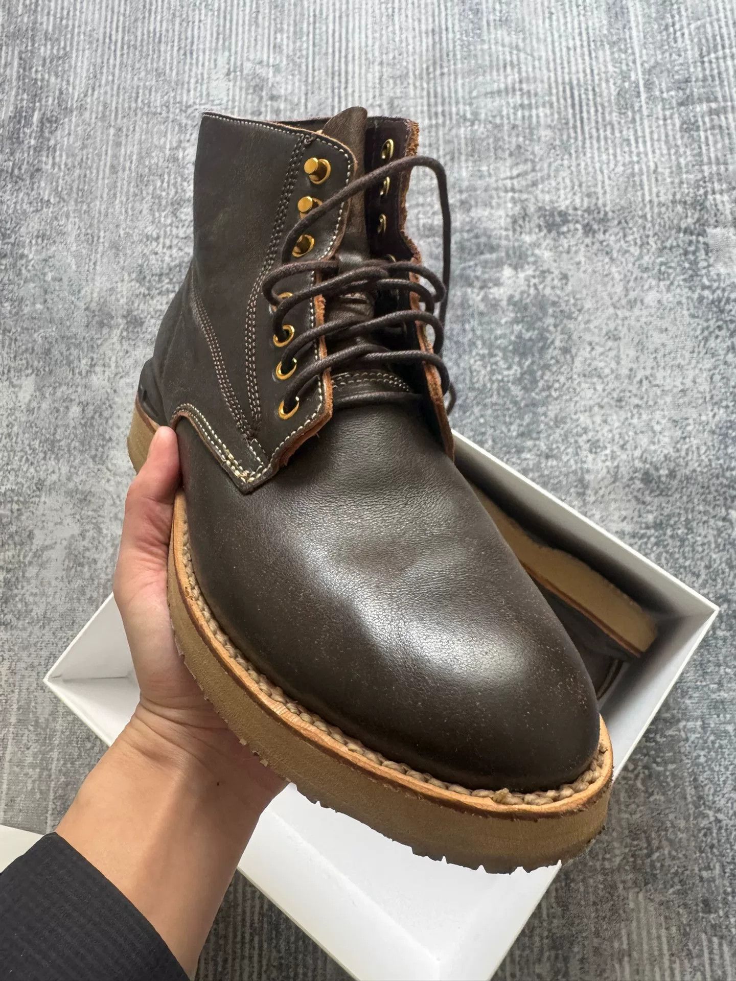 Visvim visvim virgil boots in rich brown leather Size US 10.5 / EU 43-44 - 2 Thumbnail