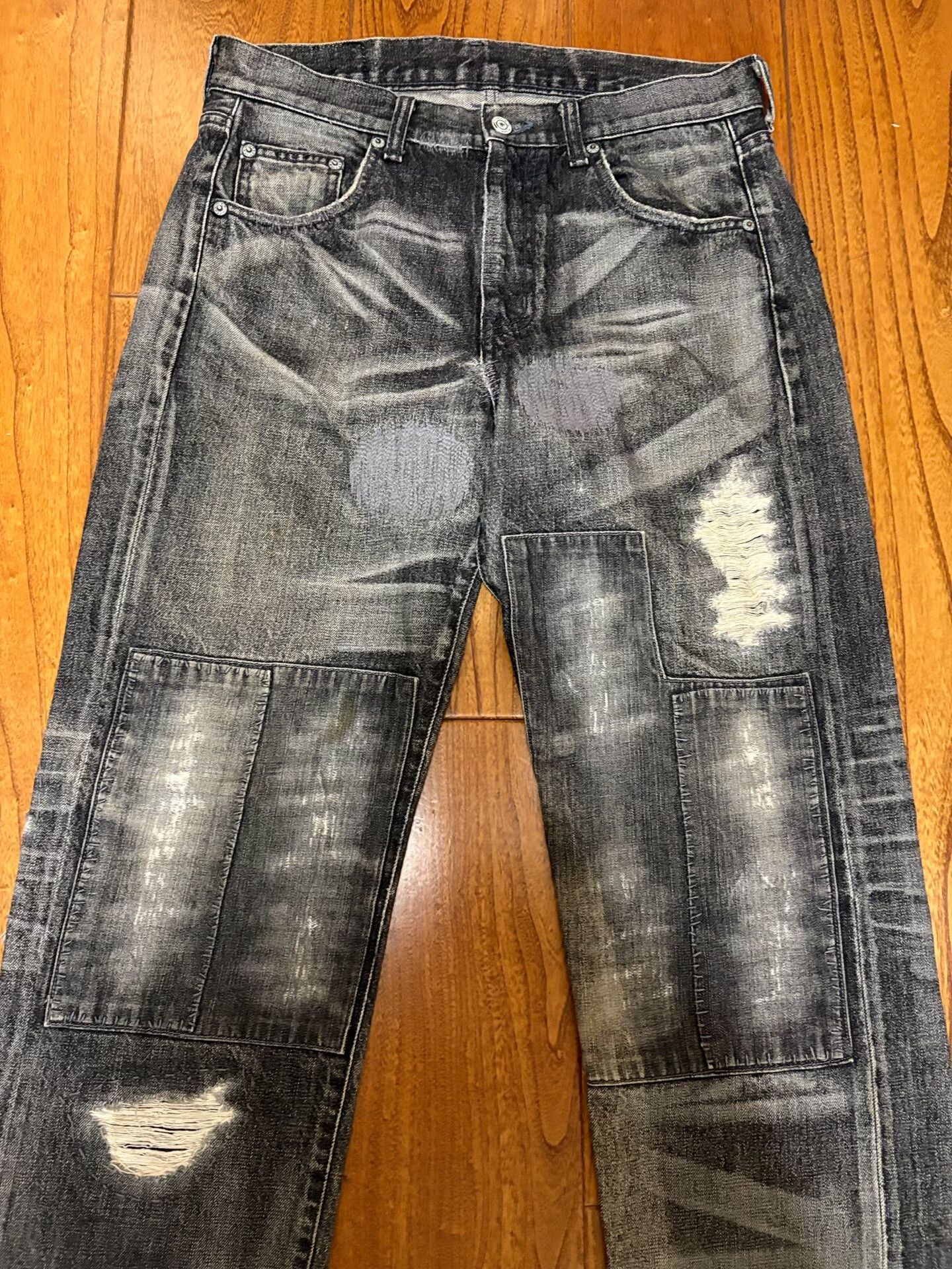 Neighborhood neighborhood savage basic distressed denim pants Size US 31 - 3 Thumbnail
