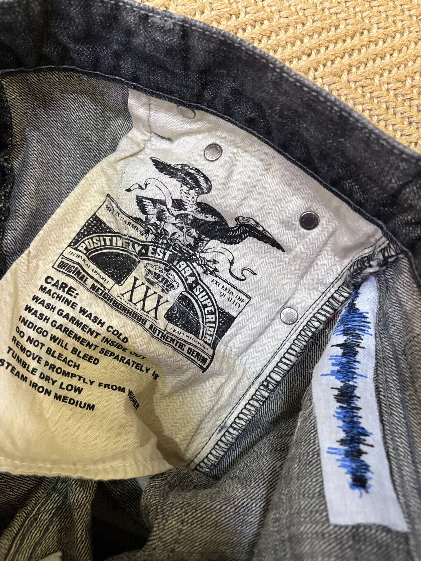 Neighborhood Neighborhood Blue Knife Cut Denim Pants Size US 31 - 7 Thumbnail