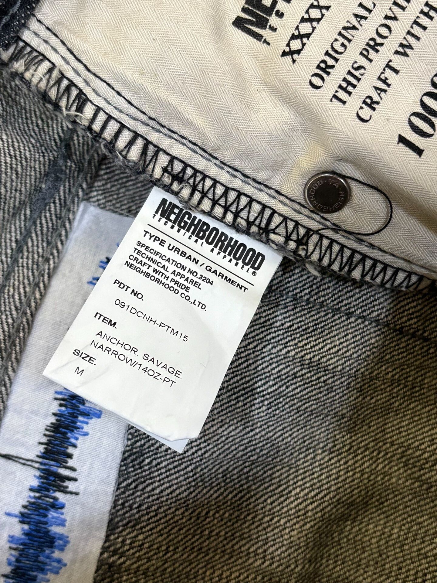 Neighborhood Neighborhood Blue Knife Cut Denim Pants Size US 31 - 9 Thumbnail