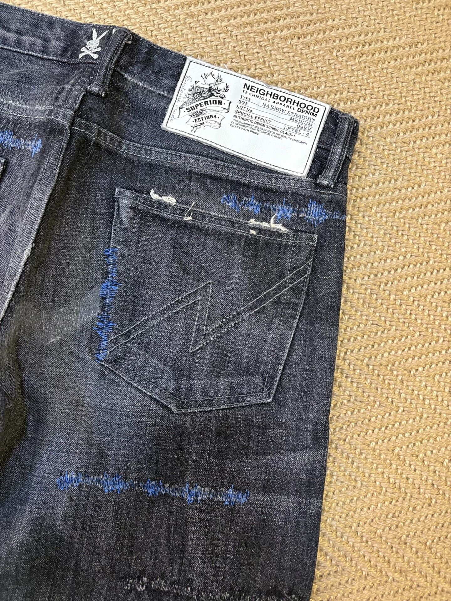 Neighborhood Neighborhood Blue Knife Cut Denim Pants Size US 31 - 6 Thumbnail