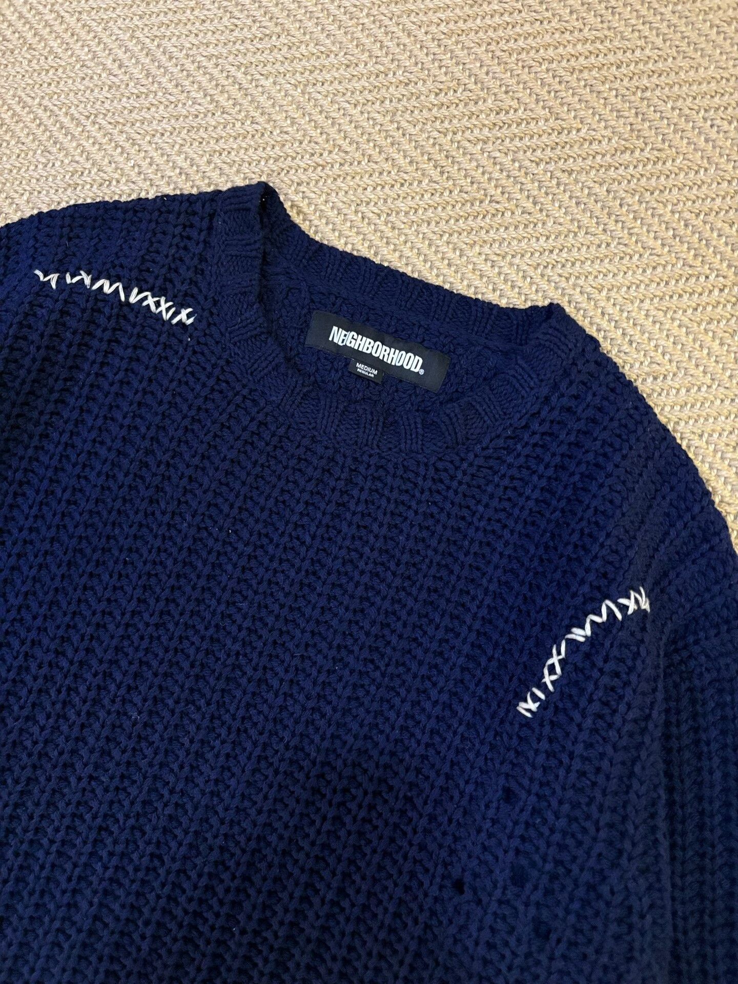Neighborhood navy blue oversized crewneck sweater Size US M / EU 48-50 / 2 - 5 Thumbnail