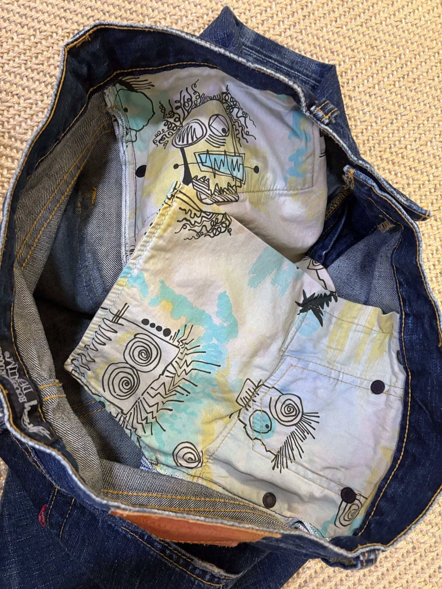 Stussy levis x stussy crush 505 distressed jeans Size US 34 / EU 50 - 8 Thumbnail