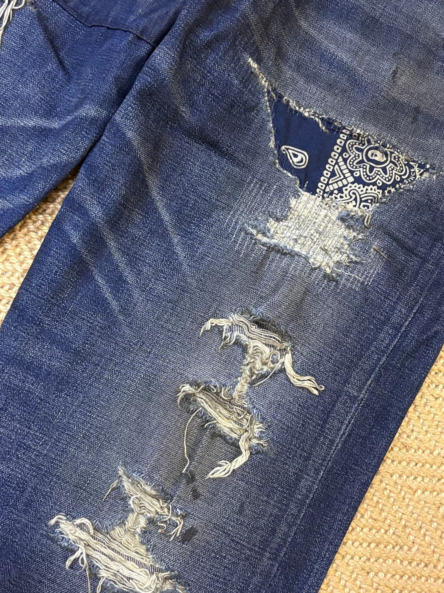 Bape bape type2 damage denim pants limited edition Size US 31 - 5 Thumbnail