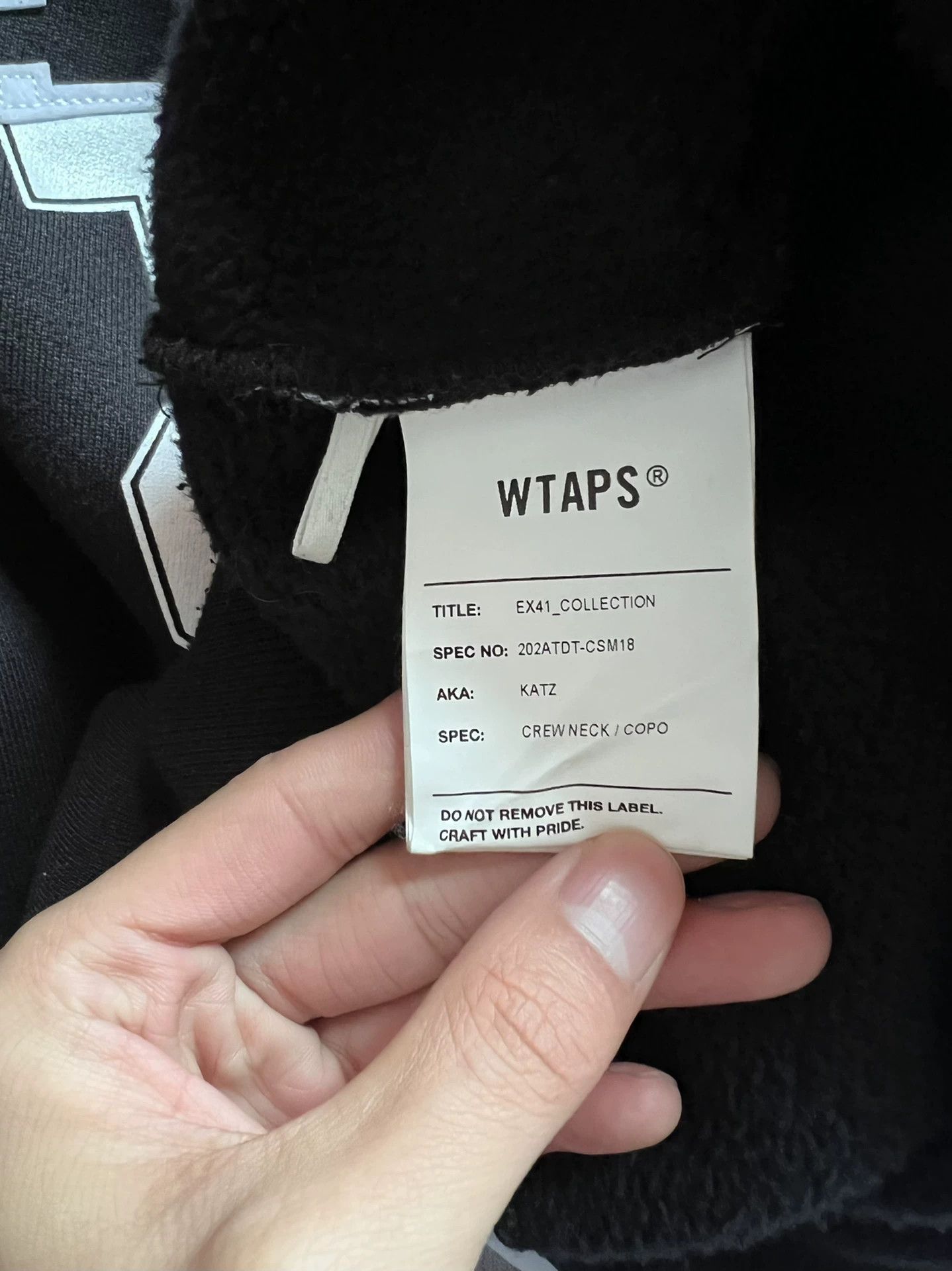 Wtaps wtaps katz crew neck sweatshirt size S Size US S / EU 44-46 / 1 - 5 Thumbnail
