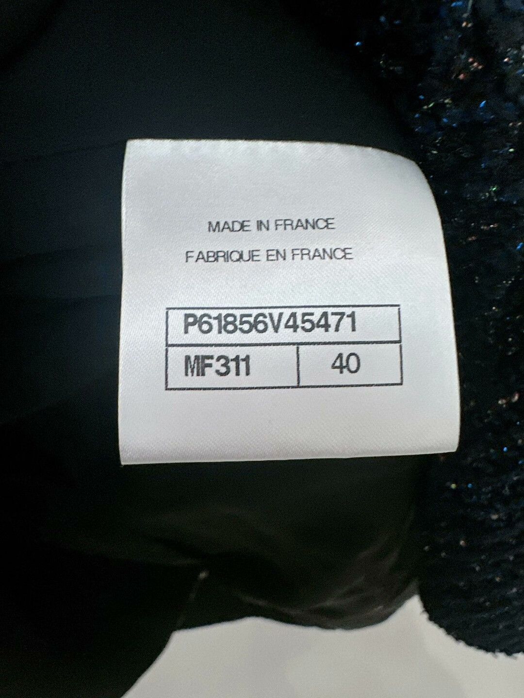Chanel CHANEL Blue Tweed Jacket Size 40 Size US M / EU 48-50 / 2 - 6 Thumbnail