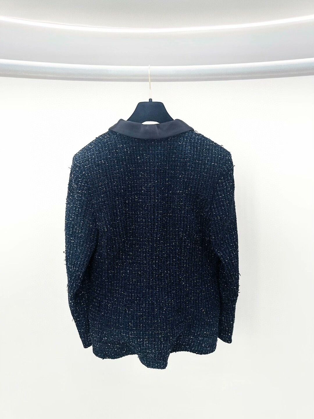Chanel CHANEL Blue Tweed Jacket Size 40 Size US M / EU 48-50 / 2 - 2 Thumbnail