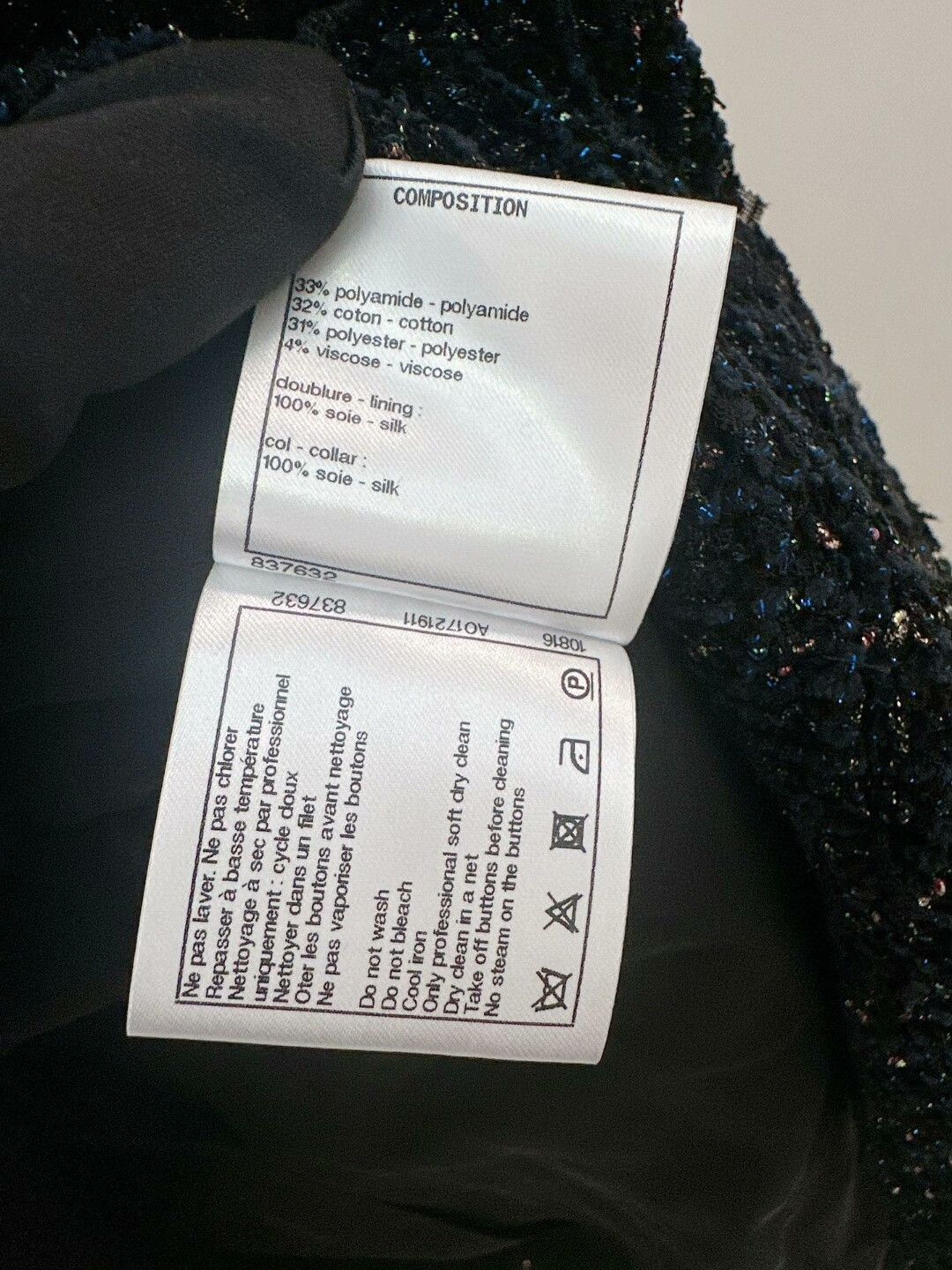 Chanel CHANEL Blue Tweed Jacket Size 40 Size US M / EU 48-50 / 2 - 5 Thumbnail