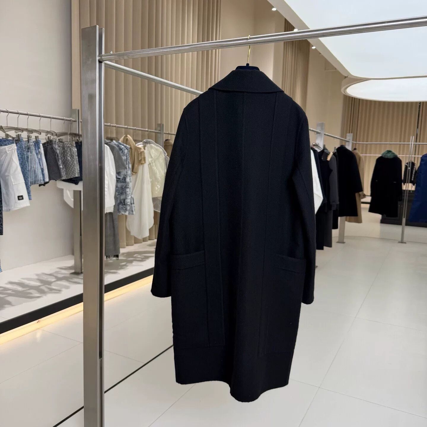 Hermes Hermes Black Wool Single-Breasted Coat 38 Size US S / EU 44-46 / 1 - 2 Thumbnail