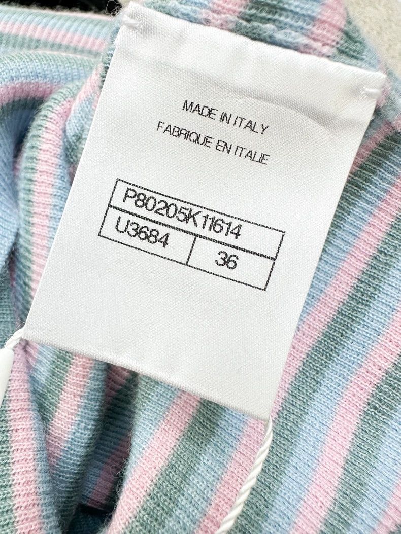 Chanel Chanel Blue Purple Stripe Portrait Knit Top Size US S / EU 44-46 / 1 - 7 Thumbnail