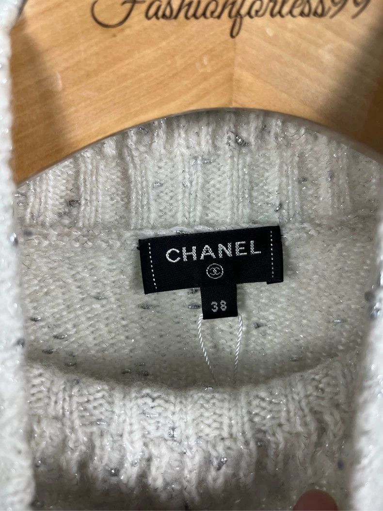 Chanel Chanel Logo Long Sleeve Turtleneck Sweater Size US S / EU 44-46 / 1 - 4 Thumbnail