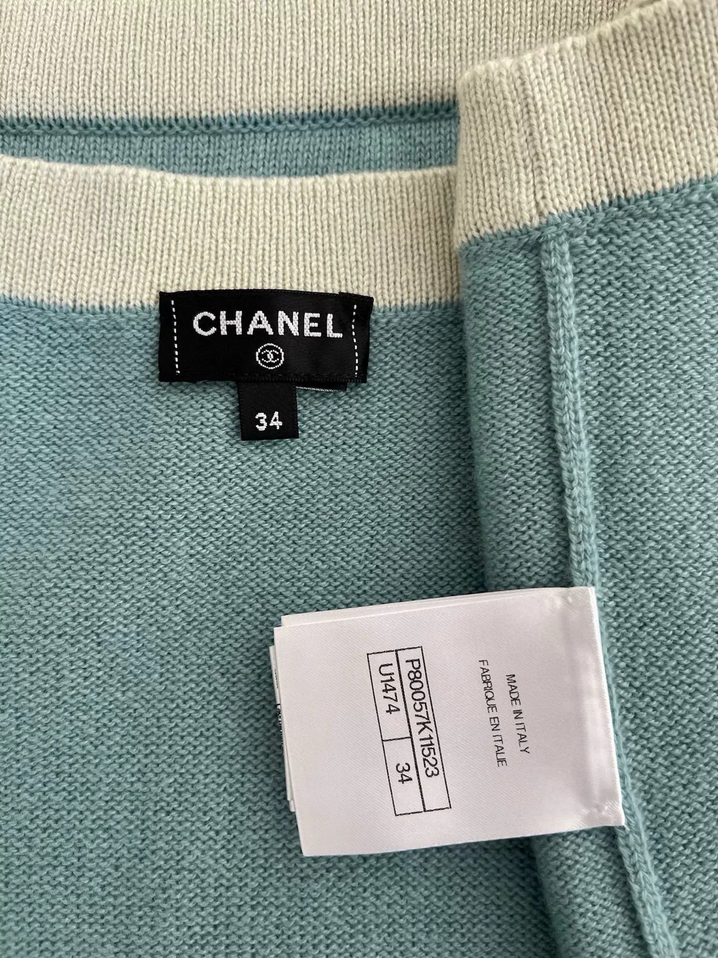 Chanel Chanel 2025 AW Blue White Cashmere Dress Size US XS / EU 42 / 0 - 3 Thumbnail