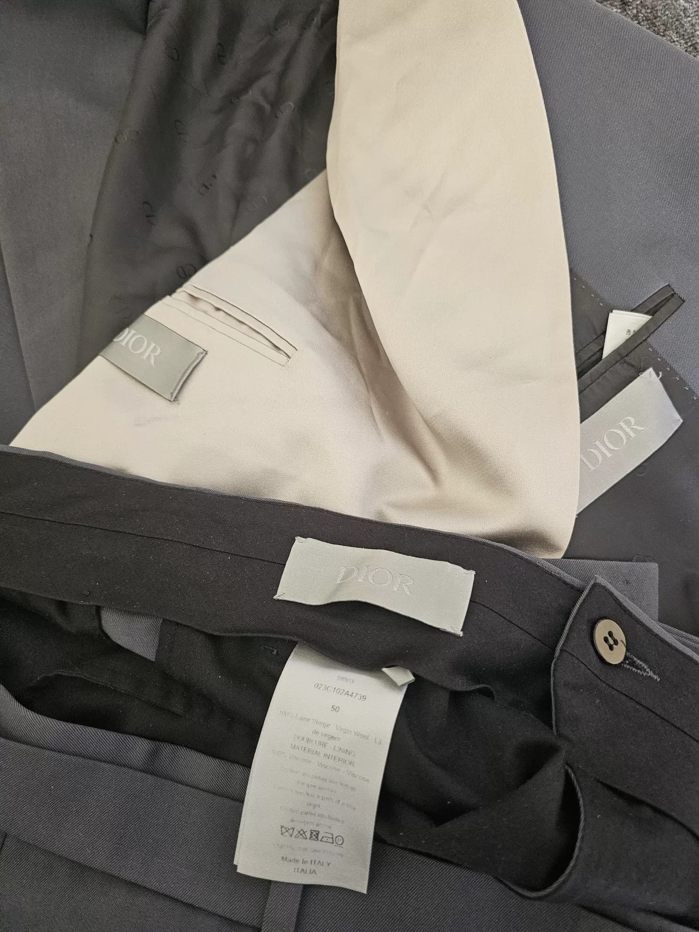 Dior Dior Men's Runway Gray Suit Set Size US L / EU 52-54 / 3 - 9 Thumbnail