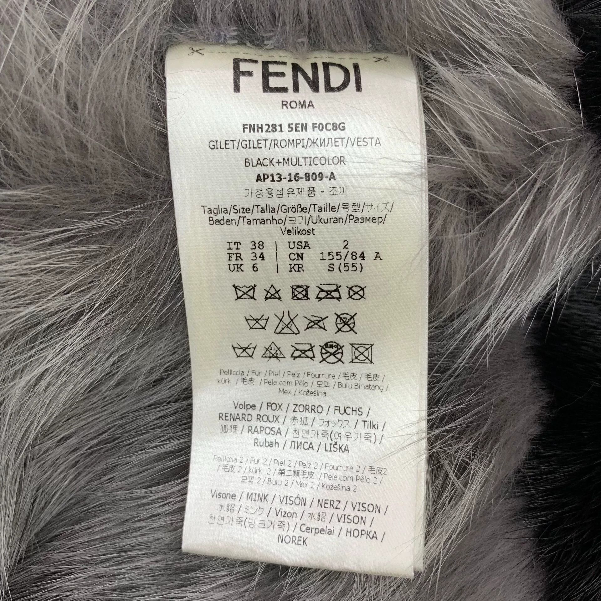 Fendi fendi color-blocked mink fur vest Size US S / EU 44-46 / 1 - 7 Thumbnail