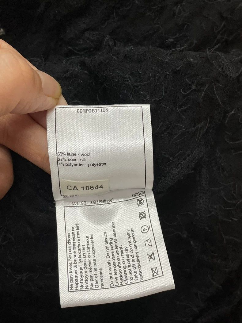 Chanel Chanel 22A Black Fuzzy Jacket with Crystals Size US M / EU 48-50 / 2 - 6 Thumbnail