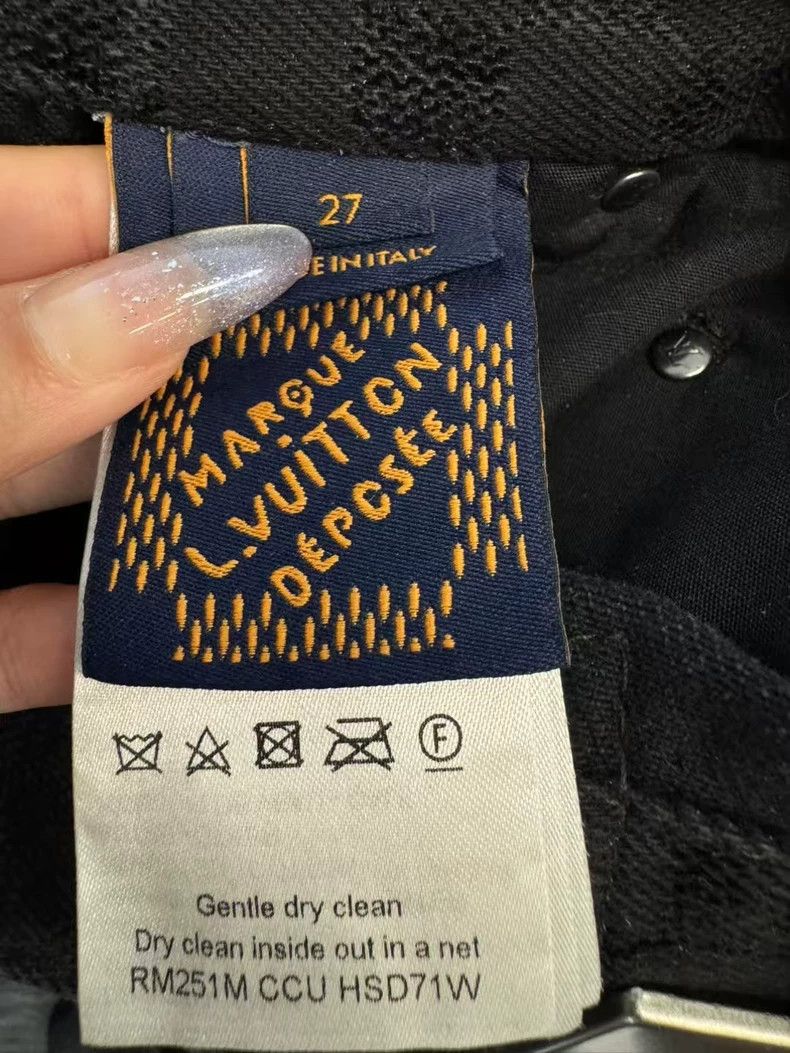 Louis Vuitton Louis Vuitton SS25 Check Flocked Jeans Size US 27 - 3 Thumbnail