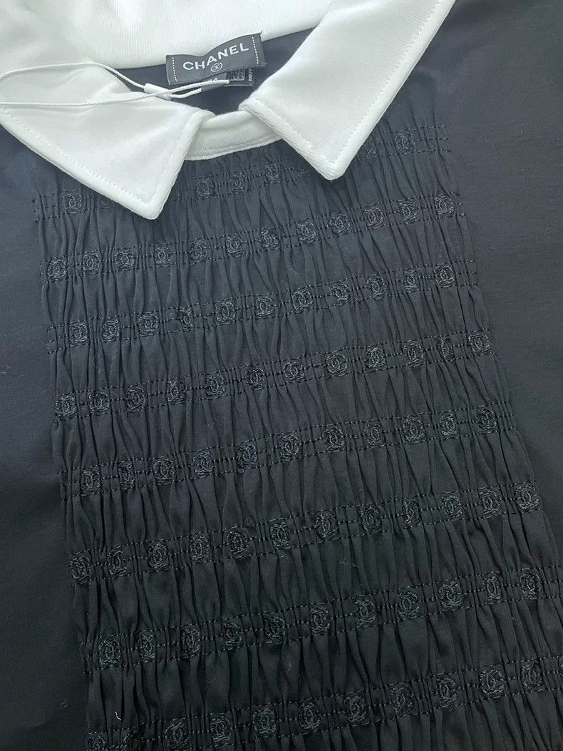Chanel Chanel 25p Black White Collar Blouse Size US S / EU 44-46 / 1 - 2 Thumbnail