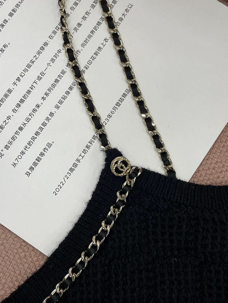 Chanel Chanel Black Sleeveless Chain Dress Size US S / EU 44-46 / 1 - 2 Thumbnail