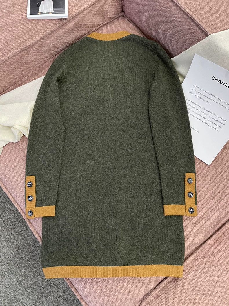 Chanel Chanel Green Orange Cashmere Cardigan Coat Size US XS / EU 42 / 0 - 4 Thumbnail
