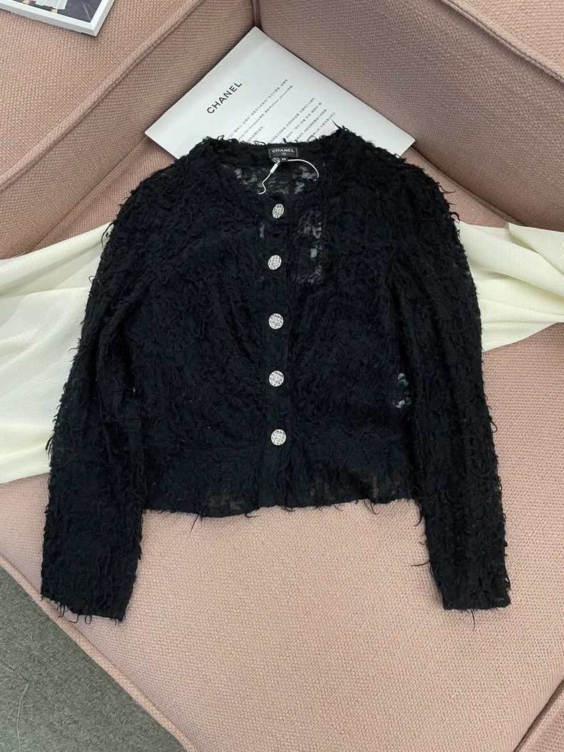 Chanel Chanel 22A Black Furry Jacket Size US M / EU 48-50 / 2 - 2 Thumbnail