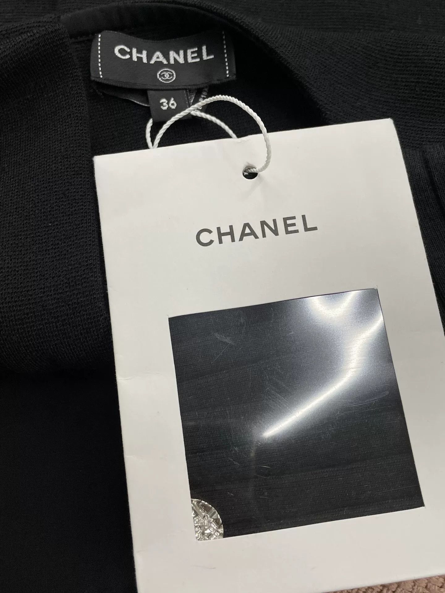 Chanel Chanel Black Pearl Crystal Logo Tank Top Size US S / EU 44-46 / 1 - 4 Thumbnail