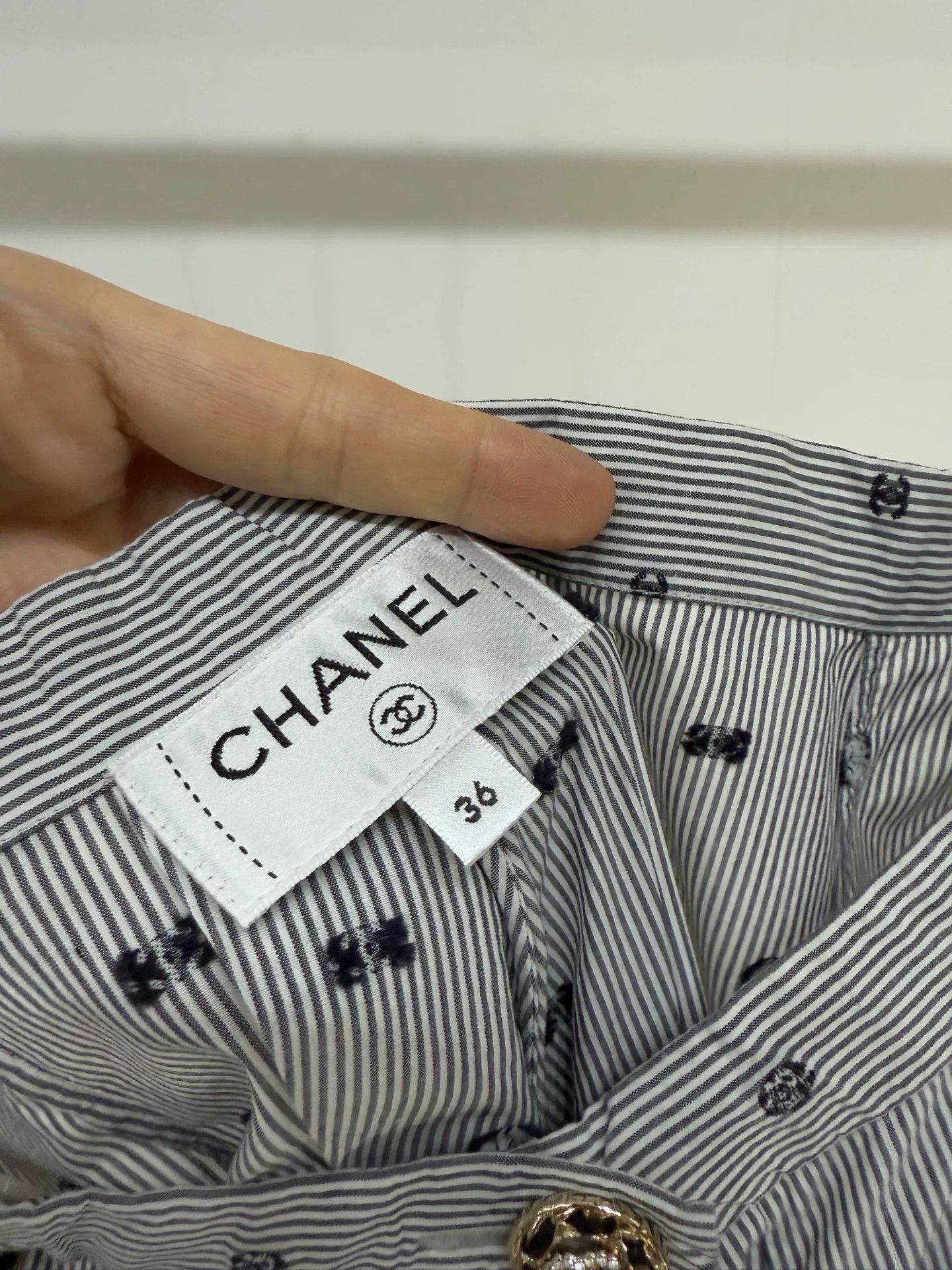Chanel Chanel 22S Polka Dot Stripe Skirt Size US 36 / EU 52 - 4 Thumbnail
